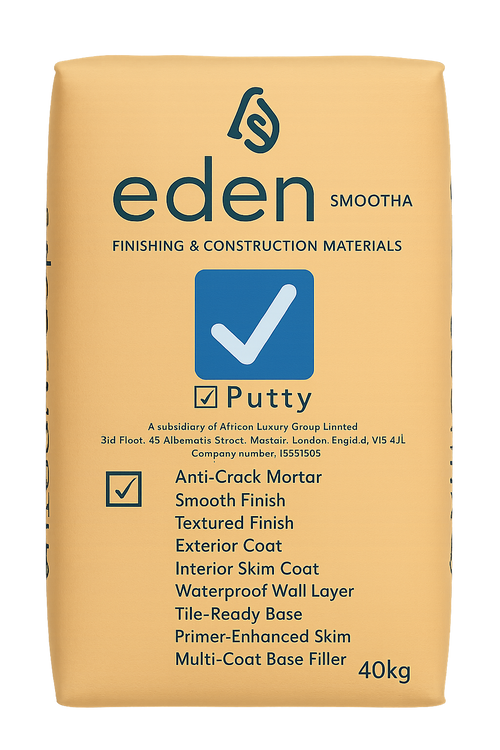 Eden Smootha™ Wall Putty – Premium Finishing Material (20kg )